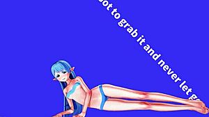 Elise performs exercise dance in anime ecchi