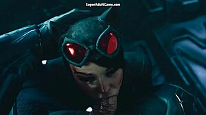 Batman saves Gotham by destroying Catwoman's pussy in 3D hentai animation with blowjob and fucking