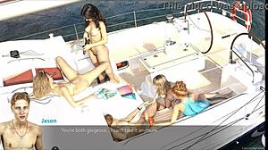 One Shot Hentai Game Ep 2 Swingers Party With Ffm Strap Dildo Lesbian Action