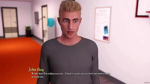 美丽性感红发大学女生在成为迪克247中