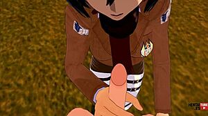 shingeki no kyojin hentai mikasa jerks off eren and then he fucks her asian japanese manga anime hentai 3d porn