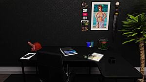 美丽性感红发大学女生在成为迪克247中