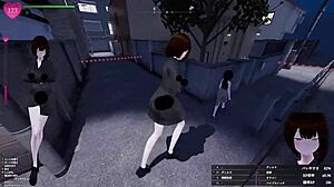 3米高女孩Manaka夜公园秘密暴露