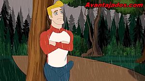 Gay blowjob in the park