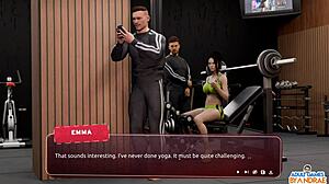 Ep2 Flörtöz Emma Spor Salonunda Seks Koçu Sıcak Yoga Anal ve Creampie İle