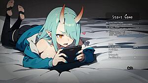 哇，内射我的恶魔女孩室友在Onimusume Yankee Hentai Game Ep 1！