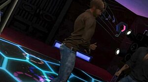 健壮西姆斯4 - 夜店汗湿热男同志情侣性爱，口交无套内射