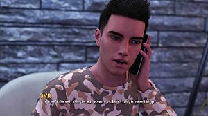 美丽性感红发大学女生在成为迪克247中