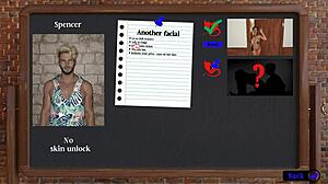 the cashier receives an unexpected facial in this 3d hentai game kink maker, surprising her routine