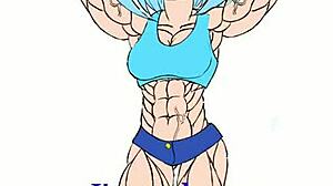 Fubuki肌肉增长与灵活宝贝穿着性感短裤和漂亮服装