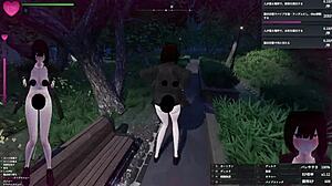 3米高女孩Manaka夜公园秘密暴露