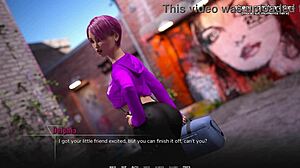 In the university, a pink-haired girl gives outdoor handjob and blowjob, ending with facial cumshot in taboo 3D hentai part 19