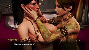 苍白康乃馨 第24部分：激烈女同性交和喷水