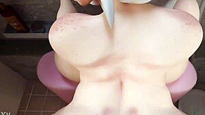 doggystyle fucking under the shower with chubby pussy