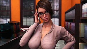 美丽性感红发大学女生在成为迪克247中