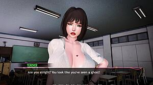 adam dreaming about a girl masturbating in murmur hentai game