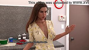 How To Lose Ones Virginity - Leos Stepsister Bella Rubbing His Dick With Her Ass Over Pant In The Kitchen