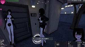 3m tall girl Manaka exposes secretly in night park