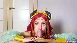 Redhead girl Sunako K moans softly