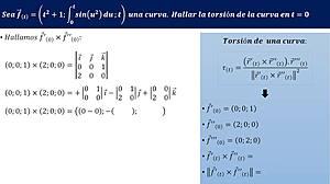 torsi�n de una curva - ejercicio 1