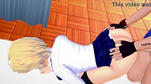 Spider gwen visits the infirmary to play with a big cock in adult hentai version