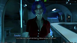 i'm straned in space 15 - date nite with hot blue haied milf