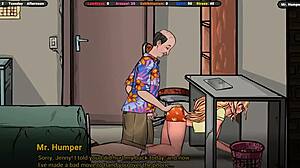 Landlord Cums On Jenny's Ass