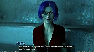 i'm straned in space 15 - date nite with hot blue haied milf