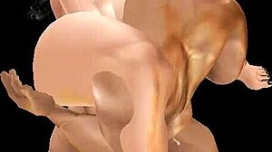 Entertaining encounter with a young woman of cinnamon skin in 3D Hentai