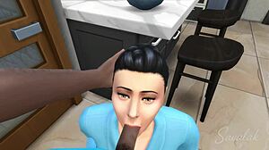 Intense wet dream about a gorgeous milf in sims.