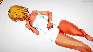 Gwen Stacy, after a shower, wants to fuck while removing her towel in this adult version!