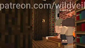 Büyük memeli Caesar HSR Minecraft hentai'de içine boşalıyor