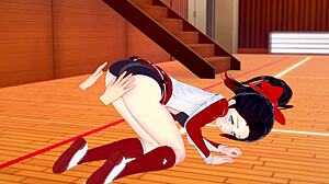 Cheerleader Maria Fucks Guy Hard in the Gym!