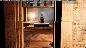 Lara as tifa: horny stone statue's big cock pounds her tight pussy.