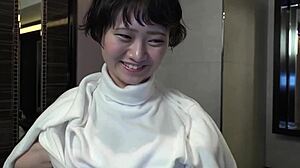 japanese beauty 18-year-old black-haired big-breasted nonomiya-chan in a hotel uncensored beautiful shaved pussy masturbation