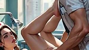busty tight ai nurse getting fucked by ripped doctor