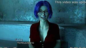 i'm straned in space 15 - date nite with hot blue haied milf