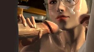 Umemaro's busty female teacher dominates in this hentai