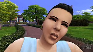 Intense wet dream about a gorgeous milf in sims.