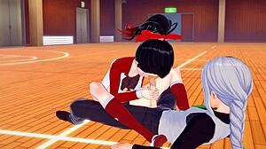 Cheerleader Maria Fucks Guy Hard in the Gym!