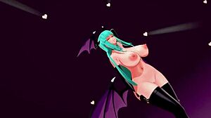 Morrigan Aensland performs nude dance and sex in hentai darkstalkers mmd 3d!