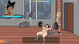 Fuckerman series features intense exercise sessions with sex in the sex gym