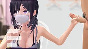 Mitsuhime's Intense Hidden Blowjob During Live Stream