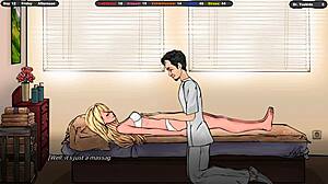 Slutty Masseur Excites Jenny's Pussy And Makes It Wet