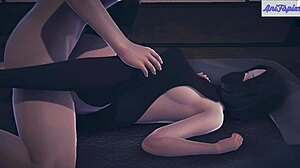 Ninja girl completes secret sex mission in 3d hentai