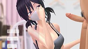 Mitsuhime's Intense Hidden Blowjob During Live Stream