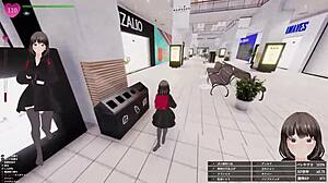 big dick schoolgirl gets bukkake in shopping mall!