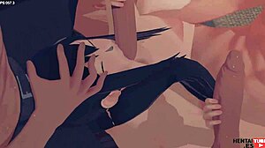 Mina ashiro in orgy sucks and jerks two dicks while fucked