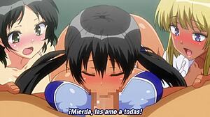 Tren'de memeli öğrencileri siken hentai