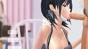 Mitsuhime's Intense Hidden Blowjob During Live Stream